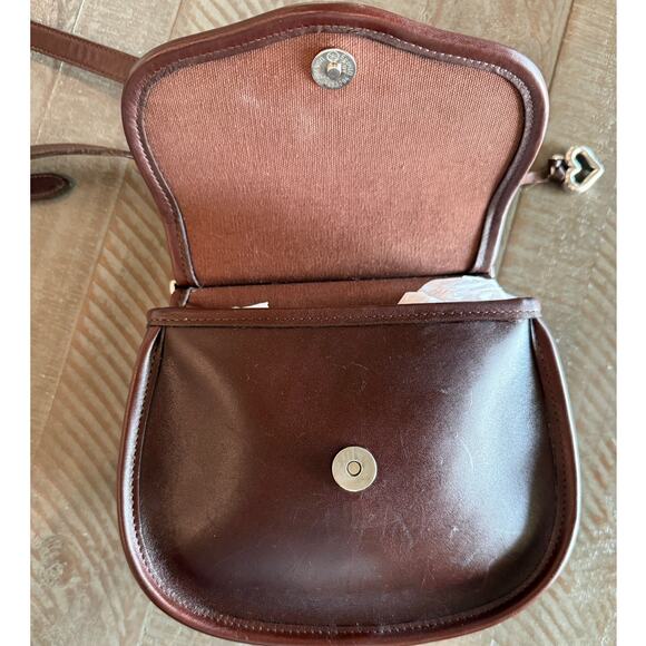 Brighton Leather Crossbody Bag Cowgirl Western Purse Bag Brown Silver Detail - Picture 11 of 12